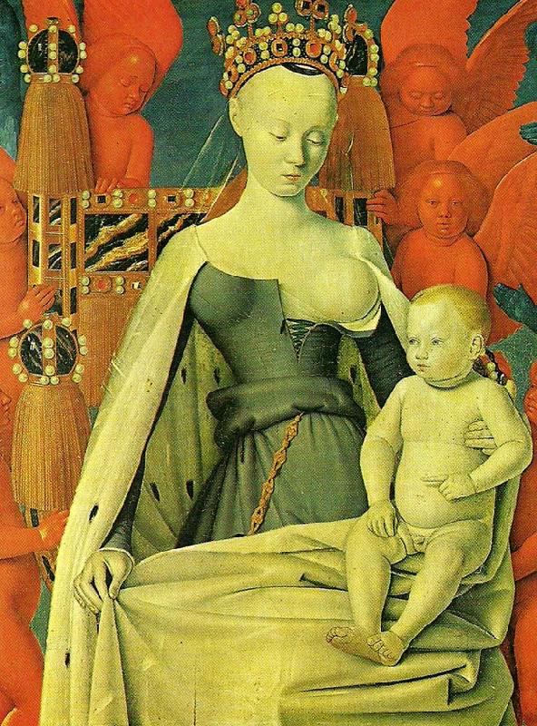 Jean Fouquet virgin and child ,also know as agnes sored oil painting image